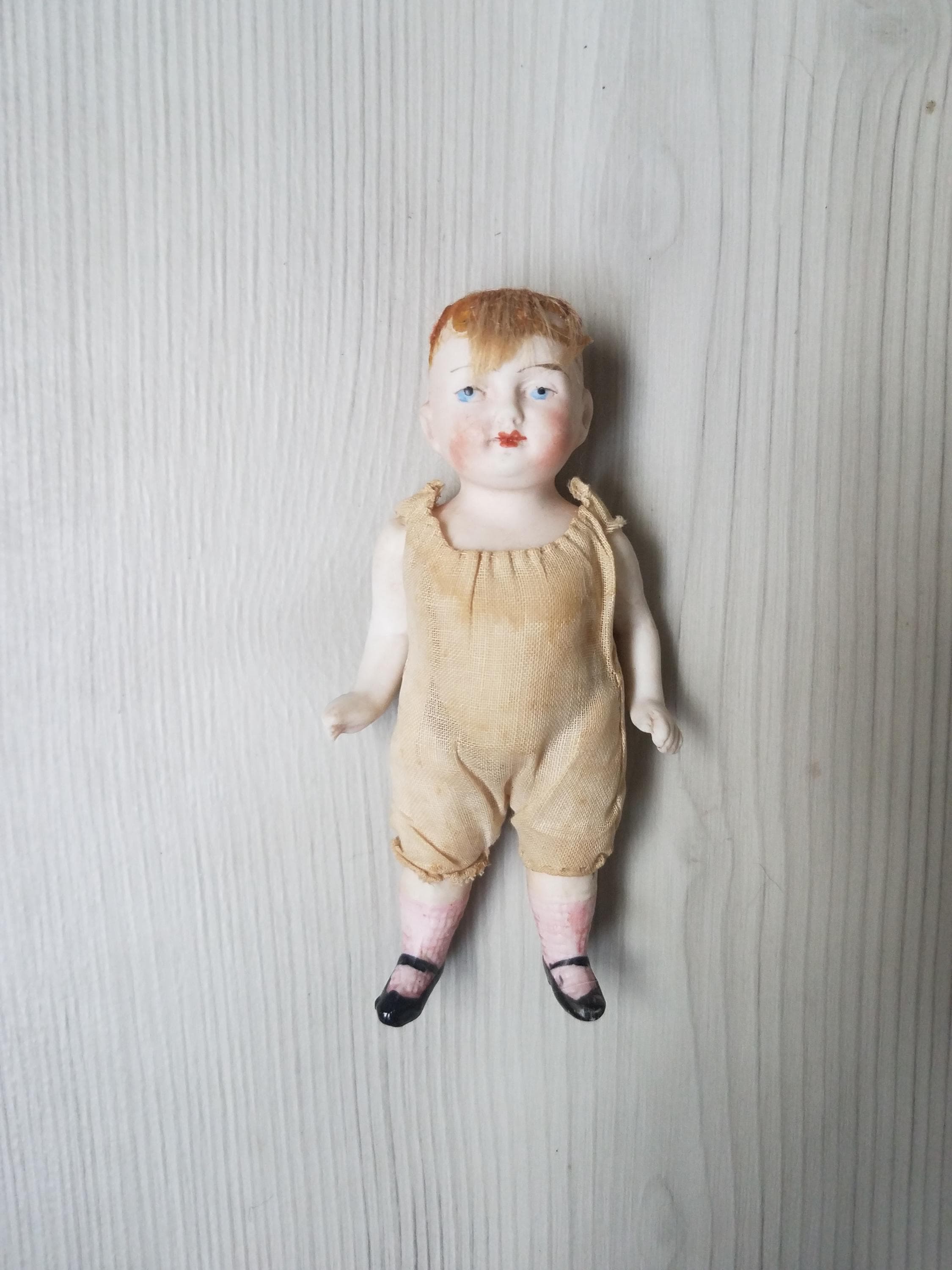Antique All Bisque 1890s Little German Mignonette Doll Mold #8491