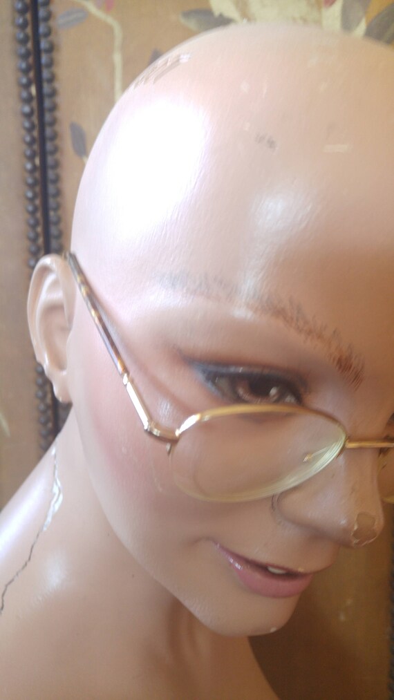 70s Cacharel round spectacle glasses with faux to… - image 2