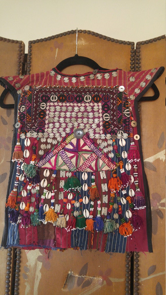 Vintage Afghan nomad / kuchi embellished vest - image 3