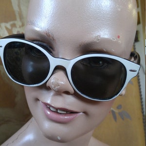 80s black and ivory Ray-Ban prescription sunglasses