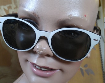 80s black and ivory Ray-Ban prescription sunglasses