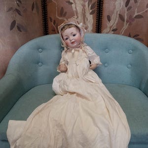 Antique 1910 J D Kestner bisque head Sammy doll, 18 inches 211 mold