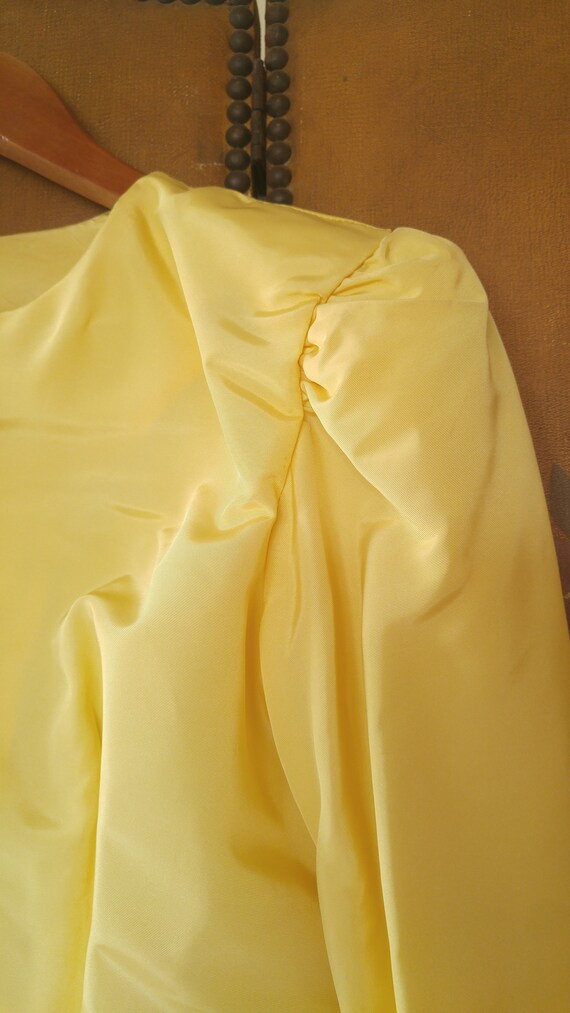 20's yellow sateen crop jacket - image 4