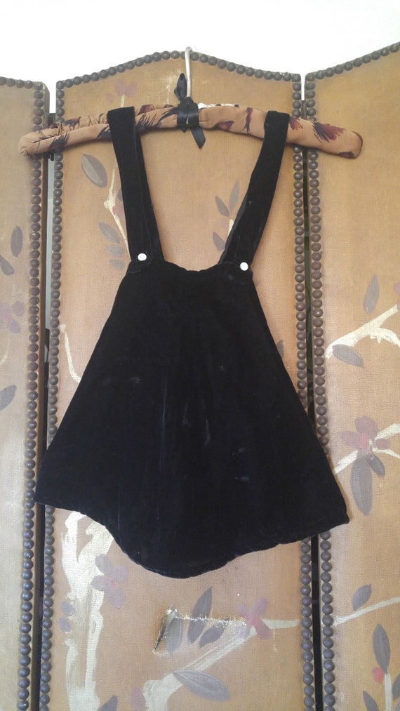 black velvet pinafore dress