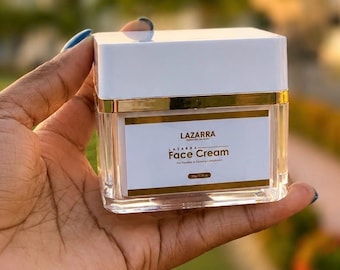LAZARRA Face Cream | Hydrating Moisturizer for Glowing Skin, Lightweight Daily Use (50g)