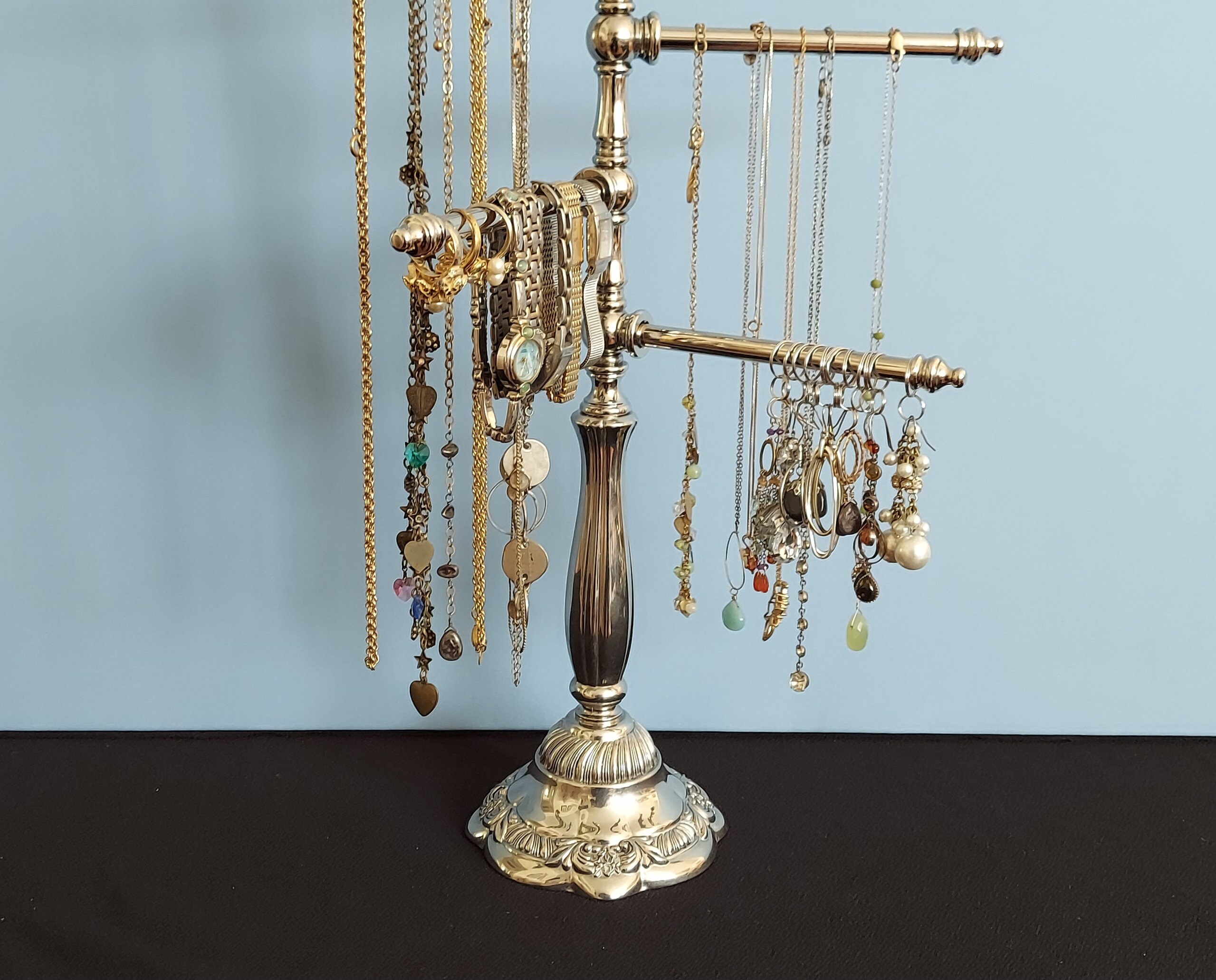 Goddinger Silverplate 6-arm Jewelry Organizer | Nickel