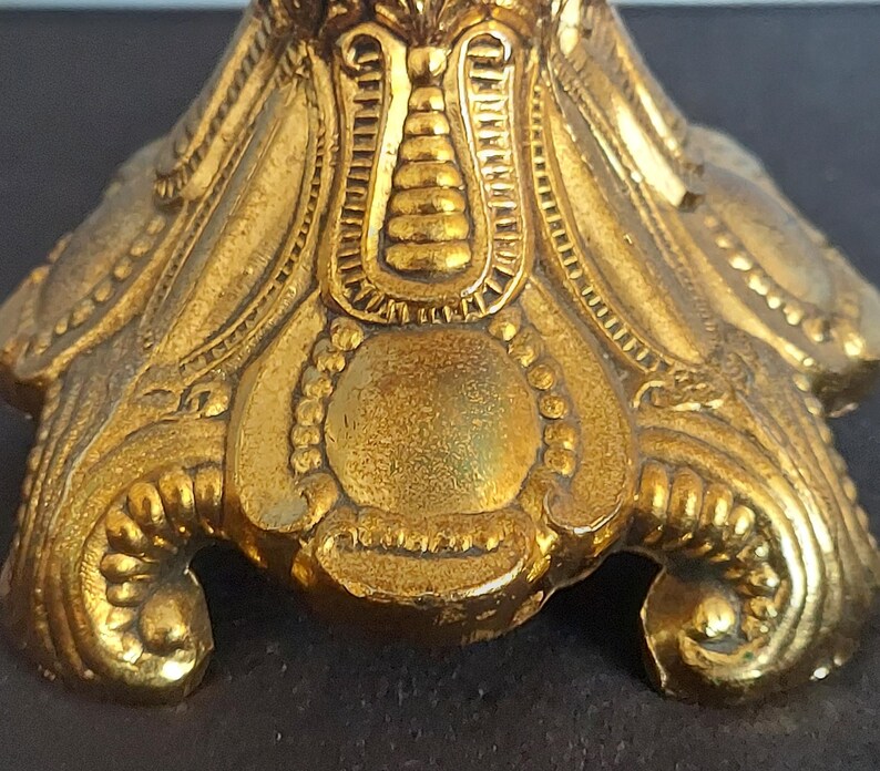 HOLD for B large Bright Gold and Crystal Jewelry Tray Hollywood Regency