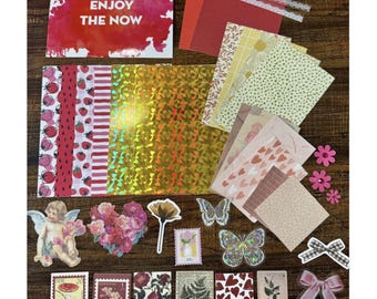 Sweet on You / Strawberry Floral Junk Journal Pack (Deluxe)