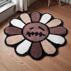 Smile Face Tuft Rug - Etsy
