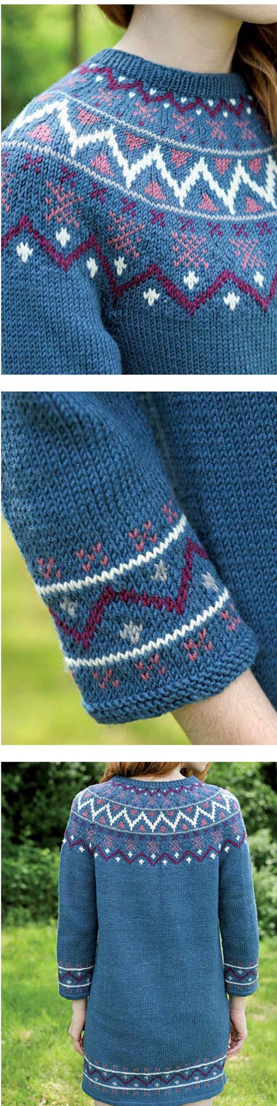 fair isle dress knitting patterns This knitted dress is a winter wardrobe staple!
