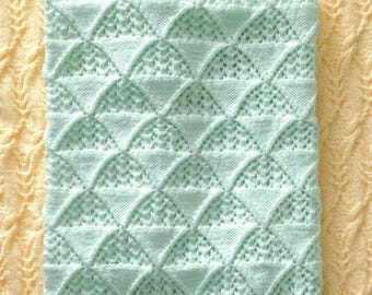 Baby Pram Cot Covers, 4 designs, Simple practical, Hatch Pattern, DK 8Ply yarn Easy Knit Various Size Vintage knitting pattern, PDF download
