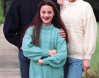 Vintage Guernsey Sweater Knitting Pattern – His 'n' Hers, Children's (PDF Download)