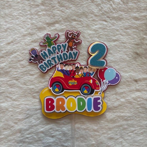 wiggles cake topper, wiggles party decor