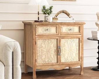 モダンロイヤルクラフト ヴィンテージウッドナイトスタンド