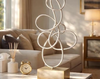 Modern Silver Abstract Metal Sculpture