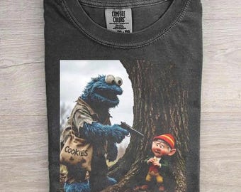 Give Me All Cookies Funny Tee, Cookie Monster Funny Meme Shirt, Cursed Meme Shirt, Edgy Streetwear, Gift For Him, Funny Parody Tee