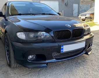 Divisores de aletas delanteras BMW E46 MTech II, 2 piezas de labios de plástico ABS, alerones y spoilers