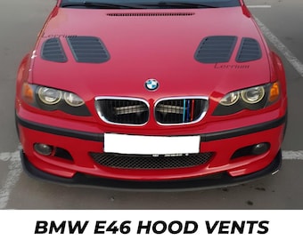 Rejillas de ventilación para capó de BMW E46 M3 sin ventilación, juego de 4 piezas de plástico ABS