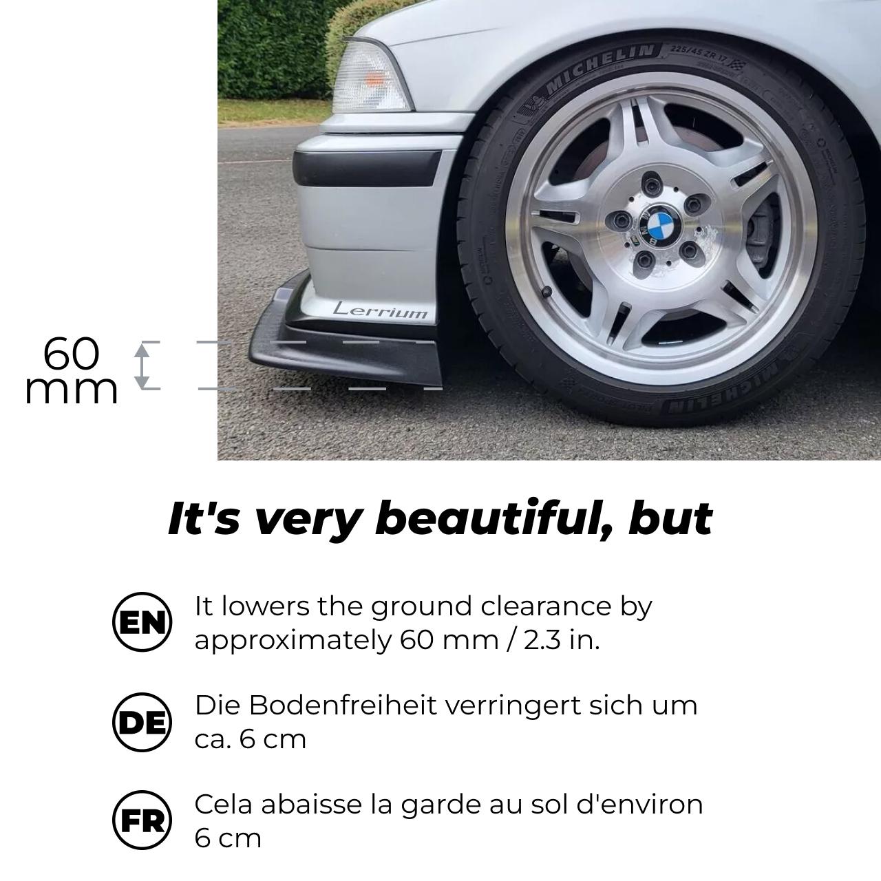 E36 M3 Front Splitter, BMW E36 Frontlippe, Lame Avant M3 E36, E36