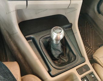 Panel envolvente de palanca de cambios estilo BMW E34 M5, interior, LHD, manual, plástico ABS negro