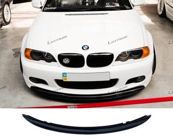 Alerón divisor delantero E46 Mtech 2 CSL de plástico ABS liso negro