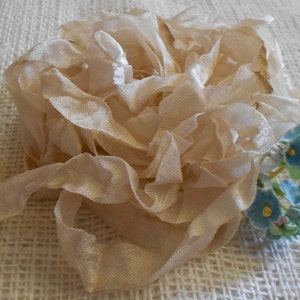 Hand Dyed Seam Binding Ribbon Tea Dyed Antiqued Aged Distressed 15 yards total