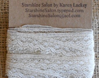 Vintage Ivory Lace 12 yards total