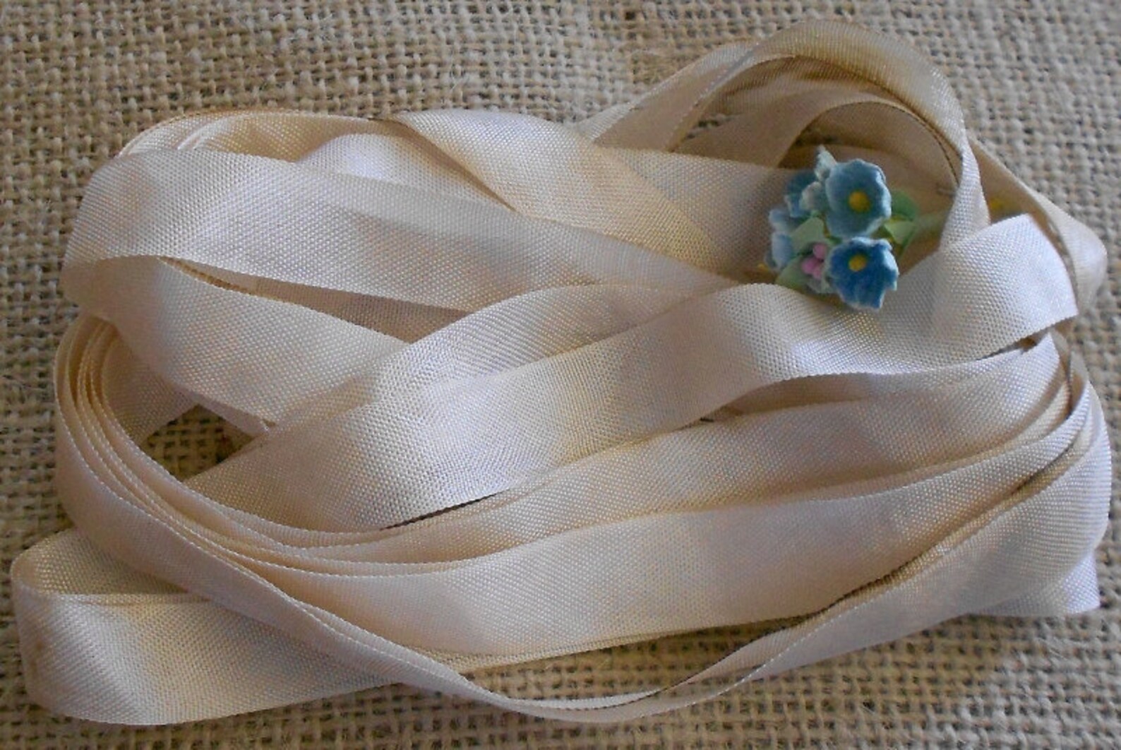 Hand Dyed Seam Binding Ribbon Tea Dyed Antiqued Aged Distressed 15 ...