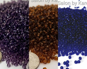 Vintage Matsuno seed beads 11/0 transparent (one ounce/28 grams)