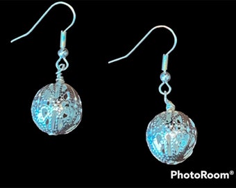 Sterling silver earrings, filigree ball earrings, beaded and  statement jewelry, Gift box incl.