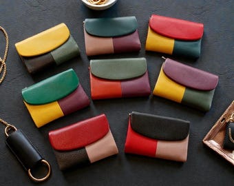 Leather Wallet, Minimalist Wallet, Leather Purse, Card Holder, Cute Wallet, Wallet Women, Gift For Her, Birthday Gift, Gift For Mom, Purse