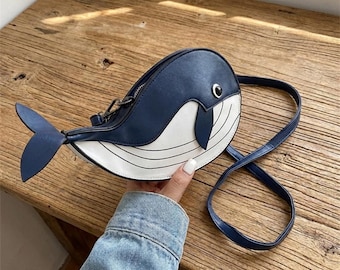 Shoulder bag, Whale, Leather Bag, Cross Body Purse, Crossbody Bag, Gifts For Her, Birthday Gift, Gift Ideas, Bag, Gifts For Women, Unique