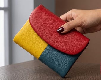 Leather Wallet, Minimalist Wallet, Leather Purse, Card Holder, Cute Wallet, Wallet Women, Gift For Her, Birthday Gift, Gift For Mom, Purse