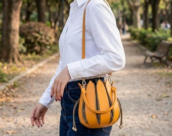 Shoulder Bag, Lotus Flower, Crossbody Bag, Leather Bag, Birthday Gifts, Sister Birthday Gifts, Handbag, Birthday Gifts For Her, Mom Gift