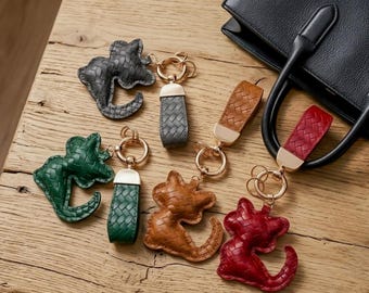Leather Bag Charm, Cat, Keychain, Purse Charm, Cat Keychain, Black Cat, Gifts For Her, Birthday Gift, Gift Ideas, Keychain Charm, Cat Gift