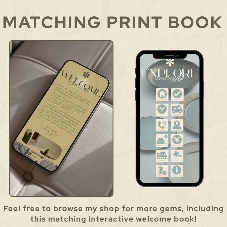 Printable Airbnb Welcome Book Template: Elegant Guest Guide Booklet for ...