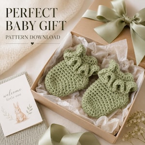 Crochet Baby Socks Pattern PDF | Ruffle Baby Booties Crochet Pattern | Newborn Socks Tutorial | Beginner Digital Download