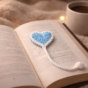 Crochet  Bookmark Pattern, Crochet heart Bookmark pattern,Beginner Friendly Crochet Pattern, PDF Digital Download, Easy Crochet Bookmark
