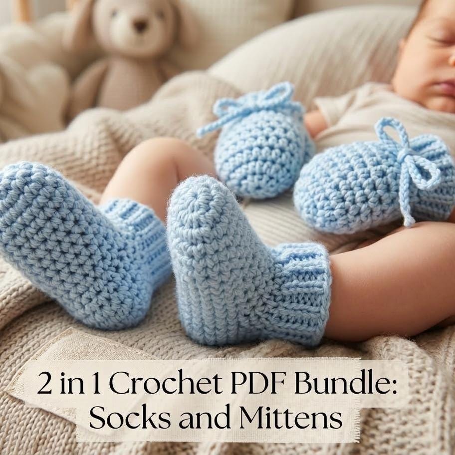 39 Crochet Mittens with Ornaments, Fingerless Mitts, and Baby Sets 24 Crochet Baby Mittens pattern Crochet baby socks