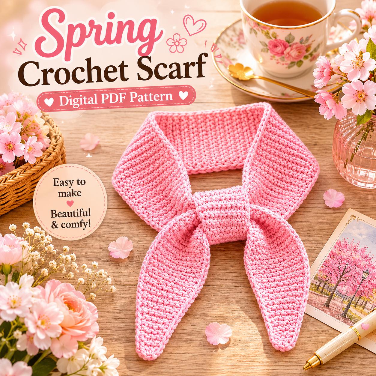 Crochet Sophie Scarf Pattern - Easy Crochet Scarf PDF - Beginner ...