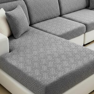 Jacquard Sofa Cover Stretch Couch Slipcover Elastic Protector Living Room Decoration Stylish Home Upgrade Modern Seat Makeover