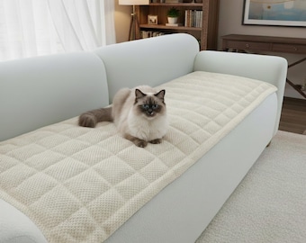 Pet Sofa Cover Plush Non Slip Mat Couch Protector Stain Resistant Furniture Blanket Thick Soft Pad Anti Cat Scratch Shield Seat