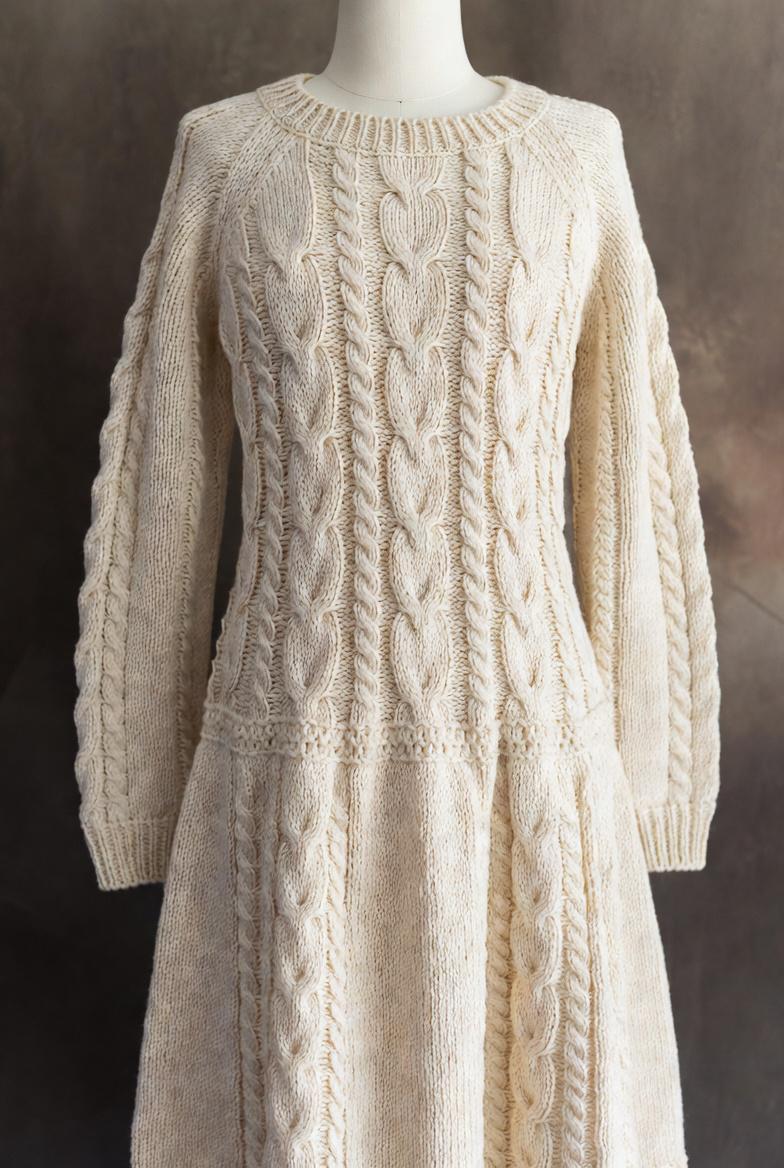 Midi Cable Knit Dress - Etsy