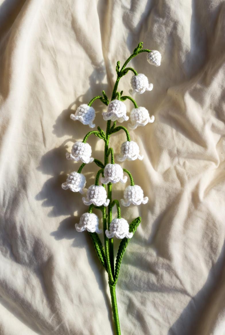 30 Lily of the Valley Crochet Patterns for Elegant Flowers, Gifts, and Home Decor 28 Botanical Lily of the Valley Stem Pattern