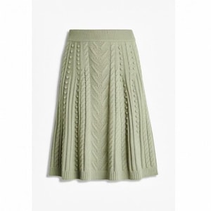 Cable Panel A-Line Skirt Knitting Pattern - PDF Digital Download - Sizes S-XL - Beginner to Intermediate