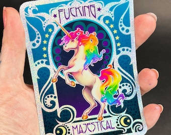 F***ing Majestical Holographic Unicorn Sticker