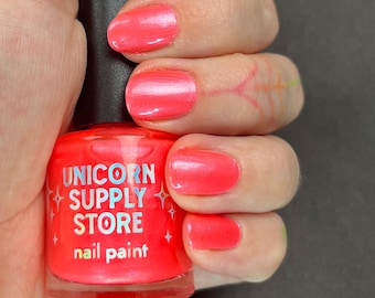 Zuckerseide: Wassermelone - Neon Coral Nagellack