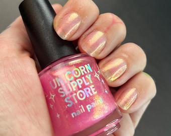 チェルブ ロック - ピンク/ゴールド シマー ネイル ポリッシュ