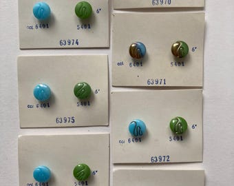 Set of 7 Cards - The "Serpentine Swan" Archive – Rare Czech Glass Surface Techniques