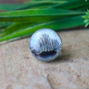 Dendritic Agate Ring, Round Cut Gemstone, 925 Sterling Silver, Handmade Ring, Charm Ring, Dainty Ring, Gemstone Ring, Statement Jewelry